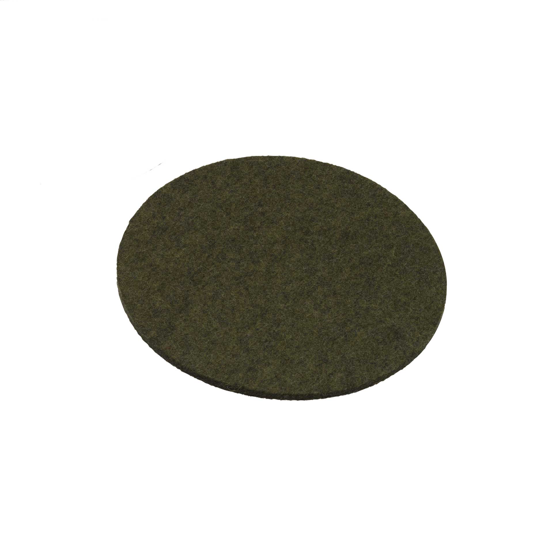disana runder Filz-Untersetzer Oliv, Bio-Recycling-Filz aus Bio-Merinowolle, Durchmesser 12 cm