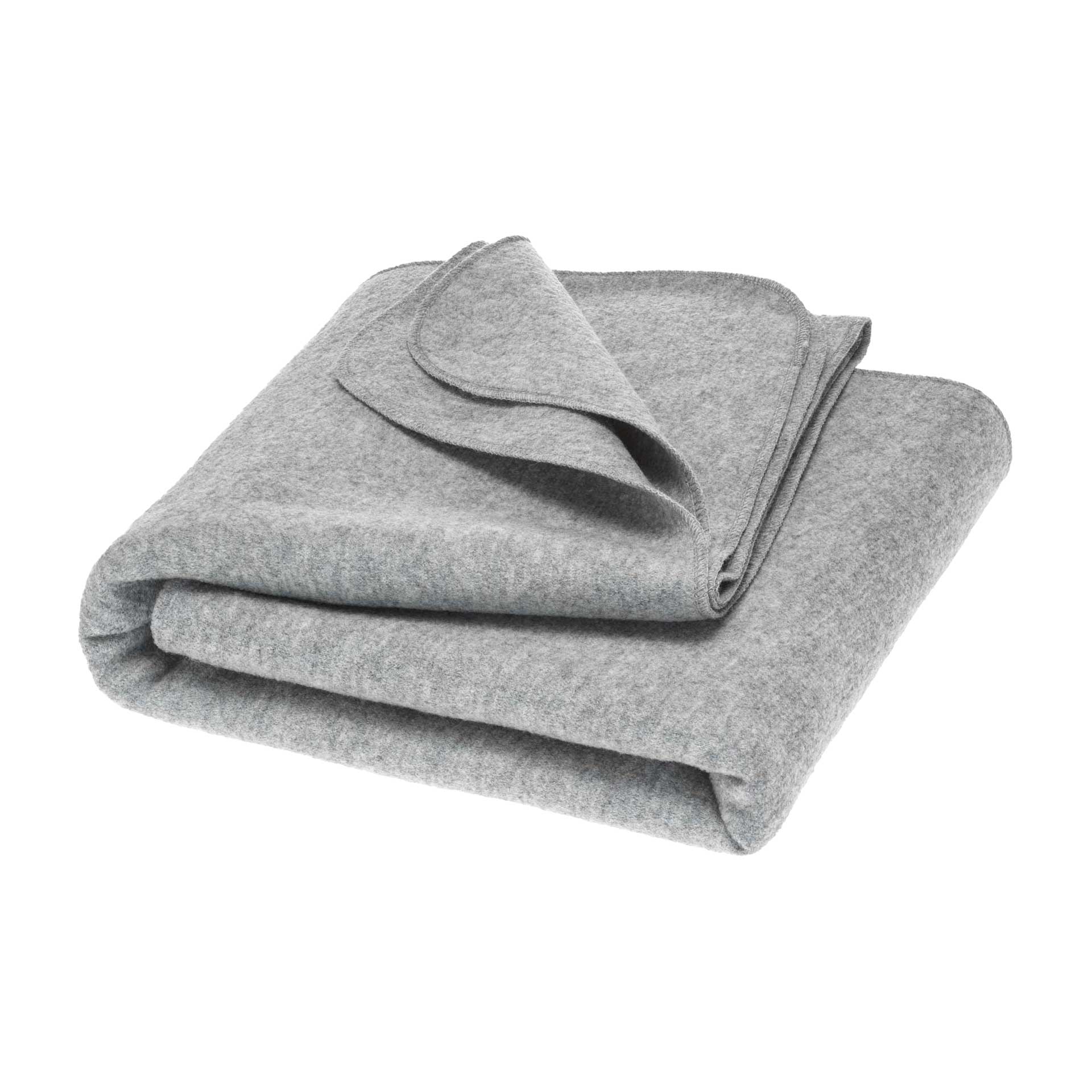 Zusammengelegte graue disana Walk-Decke, Wollwalk aus Bio-Merinowolle in 135 x 200 cm oder 100 x 135 cm erhältlich